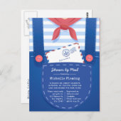 Nautical Baby Boy Shower by Mail Briefkaart (Voorkant / Achterkant)