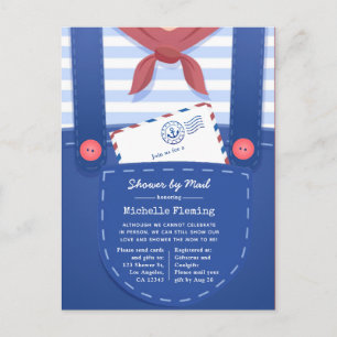 Nautical Baby Boy Shower by Mail Briefkaart