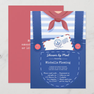 Nautical Baby Boy Shower by Mail Invitation Kaart