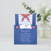 Nautical Baby Boy Shower per Post Briefkaart (Staand voorkant)