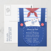 Nautical Baby Boy Shower per Post Briefkaart (Voorkant / Achterkant)