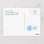 Nautical Baby Boy Shower per Post Briefkaart (Achterkant)