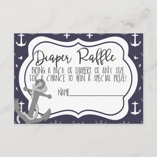 Nautical Baby shower Boy Ahoy is een jongen dikker Informatiekaartje (Voorkant)