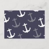 Nautical Baby shower Boy Ahoy is een jongen dikker Informatiekaartje (Achterkant)