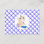 Nautical Baby shower Boy Sailor Blue  Informatiekaartje (Achterkant)