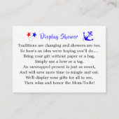 Nautical Baby shower Boy Sailor Blue  Informatiekaartje (Voorkant)