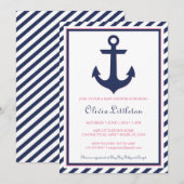 Nautical Baby shower Invitation - Ahoy Het is een  Save The Date (Voorkant / Achterkant)