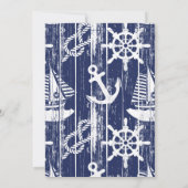 Nautical Baby shower Invitation, Ahoy! Zeilen Kaart (Achterkant)