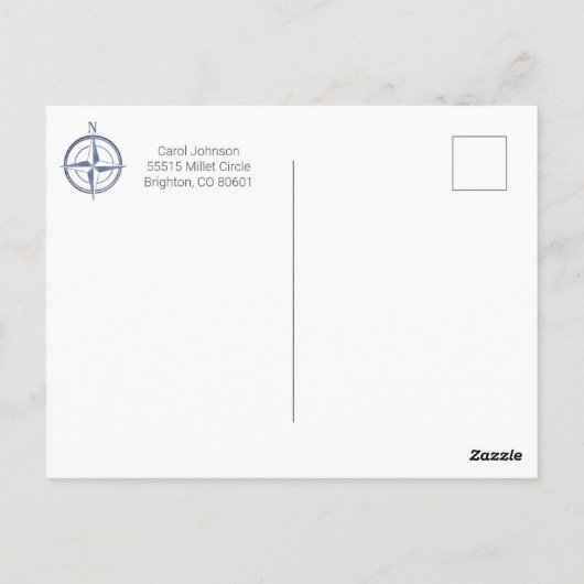 Nautical Baby shower Invitation Briefkaart (Achterkant)