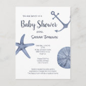 Nautical Baby shower Invitation Briefkaart (Voorkant)