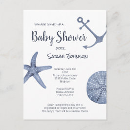 Nautical Baby shower Invitation Briefkaart