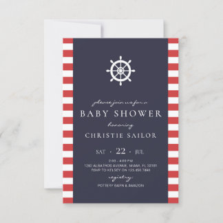 Nautical Baby shower Invitation Card Kaart