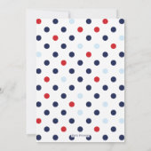 Nautical Baby shower Invitation for a Boy Kaart (Achterkant)