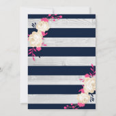 Nautical Baby shower Invitation - Girl Kaart (Achterkant)