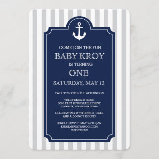Nautical Baby shower Invitation Kaart