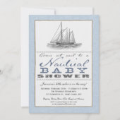Nautical Baby shower Invitation Kaart (Voorkant)