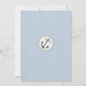 Nautical Baby shower Invitation Kaart (Achterkant)