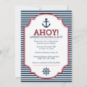 Nautical Baby shower Invitation Kaart (Voorkant)