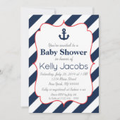 Nautical Baby shower Invitation Kaart (Voorkant)