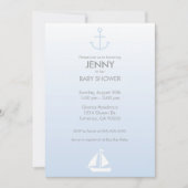 Nautical Baby shower Invitation Kaart (Voorkant)