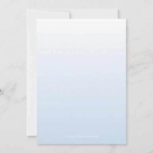 Nautical Baby shower Invitation Kaart (Achterkant)