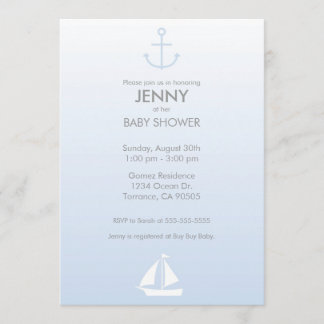 Nautical Baby shower Invitation Kaart