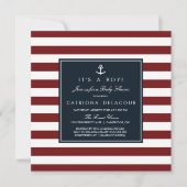 Nautical Baby shower Invitation Kaart (Voorkant)