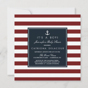 Nautical Baby shower Invitation Kaart