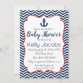 Nautical Baby shower Invitation Kaart (Voorkant)