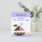 Nautical Baby shower Invitation Kaart (Staand voorkant)