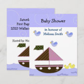 Nautical Baby shower Invitation Kaart (Voorkant / Achterkant)