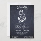 Nautical Baby shower Invitation Kaart (Voorkant)