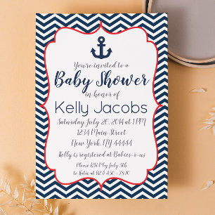 Nautical Baby shower Invitation Kaart