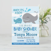 Nautical Baby shower Invitation Kaart (Staand voorkant)