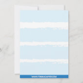 Nautical Baby shower Invitation Kaart (Achterkant)