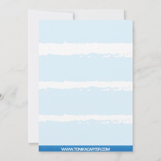 Nautical Baby shower Invitation Kaart (Achterkant)