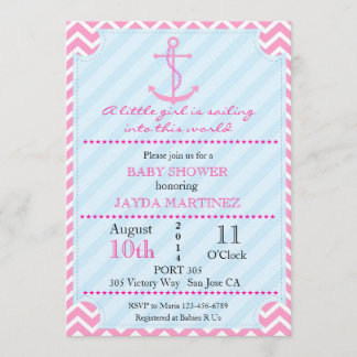 Nautical Baby shower Invitation Kaart