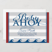Nautical Baby shower Invitation Kaart (Voorkant / Achterkant)