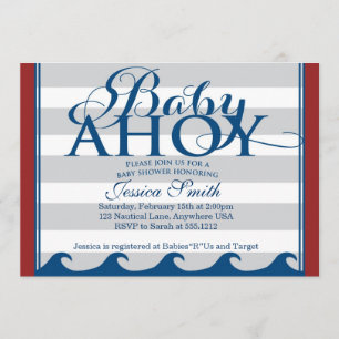 Nautical Baby shower Invitation Kaart