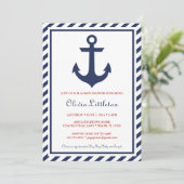 Nautical Baby Shower Invitations - Ahoy Het is een Kaart (Staand voorkant)