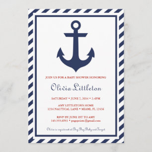 Nautical Baby Shower Invitations - Ahoy Het is een Kaart