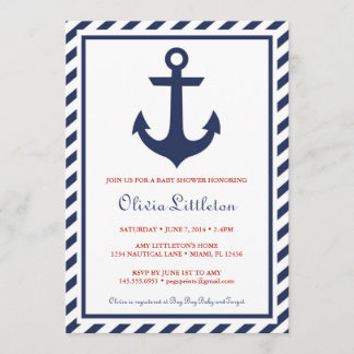 Nautical Baby Shower Invitations - Ahoy Het is een Kaart