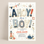 Nautical Baby Shower Jongen Kaart