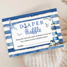 Nautical Baby Shower Jongen Navy Blauwe Luier Raff