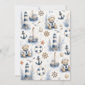 Nautical Baby Shower Kaart (Achterkant)