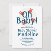 Nautical Baby shower Oh Baby Ocean Invitation Kaart (Voorkant)