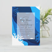 Nautical Baby Shower Onder de Zee Kaart (Staand voorkant)
