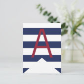 Nautical Baby shower Personalized Bunting Flag Briefkaart (Staand voorkant)