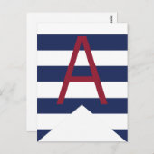 Nautical Baby shower Personalized Bunting Flag Briefkaart (Voorkant / Achterkant)