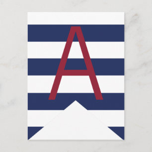 Nautical Baby shower Personalized Bunting Flag Briefkaart